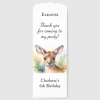 Baby Kangaroo Wallaby Watercolor Party Favor Bookmarks