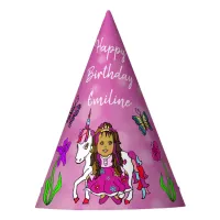 Magenta Fairy and Unicorn Birthday Hat