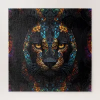 Mosaic Panther Art Jigsaw Puzzle