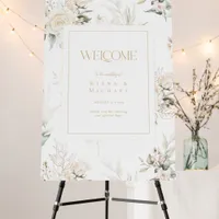 Pearl Blush Floral Wedding Welcome ID989 Foam Board