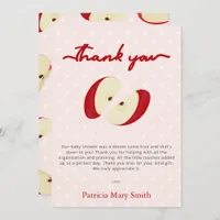 The Apple of our Eye Fall Baby Shower  Thank You Card