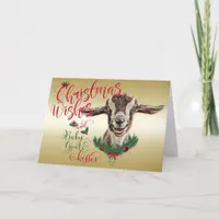 GOAT | Christmas Wishes Baby Goat Kisses Togg Holiday Card