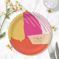 Color Block Wedding Summer ID740 Paper Plates