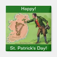 Vintage St. Patrick's Day Erin's Isle Magnet