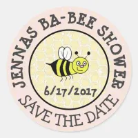 Baby Shower Bumble Bee Sticker Save the Date