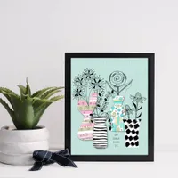 Mid Century Modern Floral Custom Poster