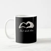Don't Walk White Classic Skeleton Hands Hearts Coffee Mug