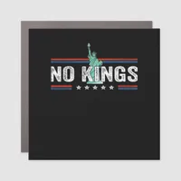 No Kings Day Retro Classic Design Car Magnet