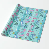 Baby Shark Family Doo Doo Happy Birthday Wrapping Paper