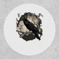 F-Caw-F Funny Raven Pun Gothic Crow Humor Retro Cl Patch
