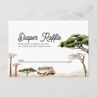 Diaper Raffle Cards | Safari Animals Baby Shower