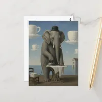 Surreal Elephant Ironing Postcard