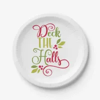 deck the halls paper plates