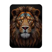 Majestic Mosaic Lion Head Magnet