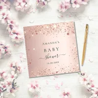 Guest book baby shower rose gold