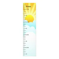 Sunshine and Clouds Growth Chart Add Child's Name Photo Print