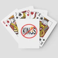 No Kings Anti Classic Minimal Clean Poker Cards