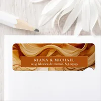 Amber Brandy Abstract Ink Wedding ID1089 Label