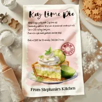 Key Lime Pie Recipe Personalized Kitchen Towel