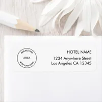 Custom Logo Hotel Return Name Address Label