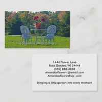 Florist Shop Romantic Meadow Garden Table Flowers Business Card
