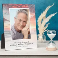 In Loving Memory Sunset Photo Sympathy Tribute Plaque