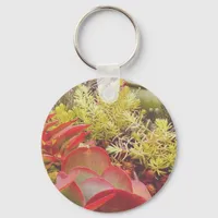 Colorful Succulents Keychain