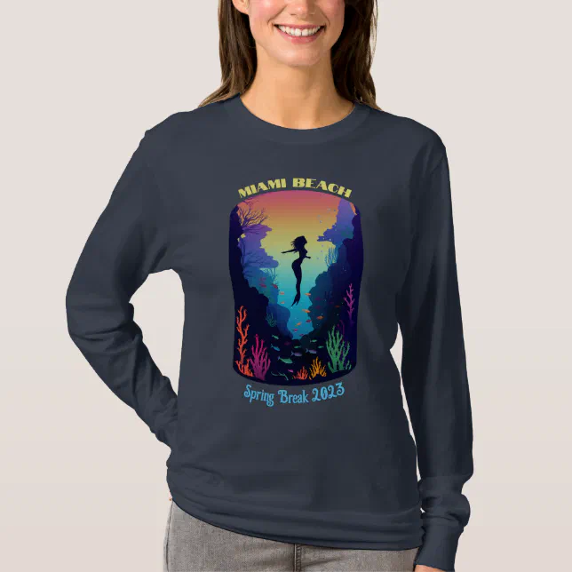 Miami Beach Spring Break Mermaid Reef T-Shirt