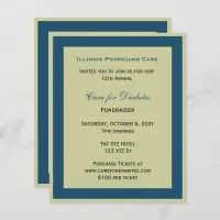 Budget Classy Blue Corporate Party Invitation