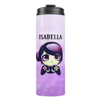 Personalized Gaming Kawaii Anime Girl Gamer Thermal Tumbler