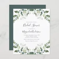 Budget Eucalyptus Bridal Shower Invitation