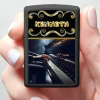 Vibrant Piano Design on Elegant Zippo Lighter