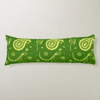 Vibrant Green & Yellow Kalka Print- Stylish Body Pillow