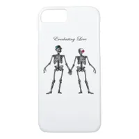 Gothic Skeleton Couple (Old Pink) Classic iPhone 8/7 Case