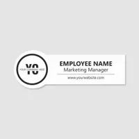 Simple Custom Business Logo Personalized Monogram Name Tag