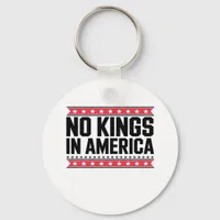 No Kings In America USA Minimal Clean Keychain