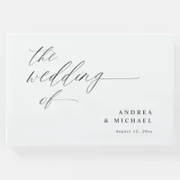 Modern Elegant Simple Romantic Minimalist Wedding Guest Book