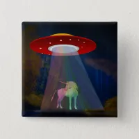 Unicorn Under UFO Rainbow Beam at Night, ZKoA Button