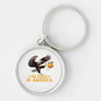No Kings In America We The People Political Retro  Keychain
