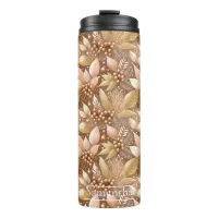 Pink Gold Christmas Pattern#8 ID1009 Thermal Tumbler