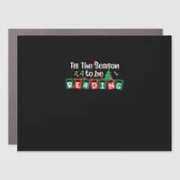 Tis The Season To Reading Christmas Teacher Book Car Magnet