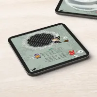 Photo Frame with Witch, Monsters, Ghost, Cat Beverage Coaster