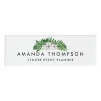 Tropical Greenery Foliage Name Tag