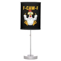 Crow F-Caw-F Funny Humor Gothic Table Lamp