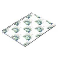 Watercolor Rainbow Pattern Notebook