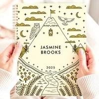 Whimsical Mountain Adventure 2025 Custom Name  Planner