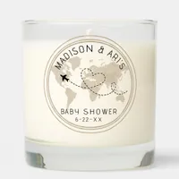 Travel Baby Shower World Map Candle