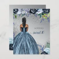 Budget Glitter Blue Dress Sweet 16 birthday 