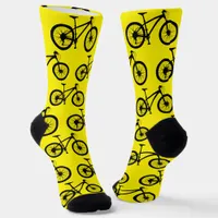 Cycling Mountain Biking Cyclist Yellow Socks