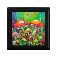 Watercolor Abstract Mushrooms  Gift Box